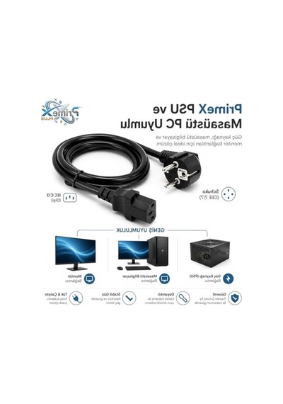 5 Metre Uzunlukta Lüks Power Kablosu, Kalın Bakır Yapı