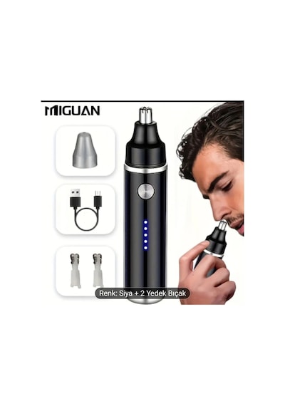 Yıwu Usb Şarj Edilebilir Kulak Ve Burun Tüy Kesme Makinesi - 500mah Lityum Pil Güçlü