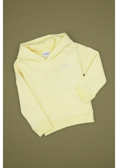 U.S. Polo Assn. Kız Çocuk Sarı Kapüşonlu Şardonlu Basic Sweatshirt 50314304-VR044