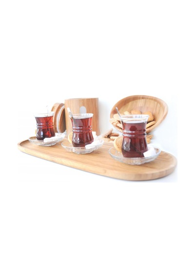 Bambum Latte Dikdörtgen Tepsi Büyük