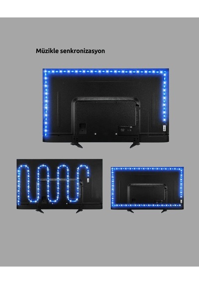 Lb Müzikle Senkronize Led Şerit Tv Aydınlatma Yeni Nesil