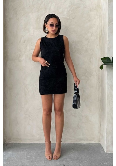 Verymoda Boncuk İşlemeli Kolsuz Bluz - D2769 Siyah