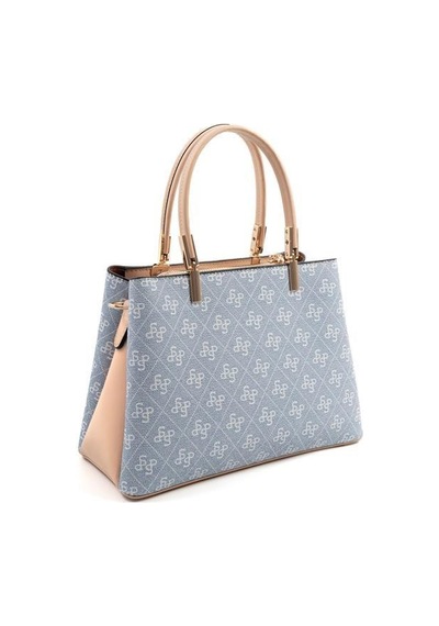Silver Polo Sp1098 Kadın El Çantası Monogram Mavi-ten