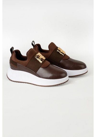 Tw Tonny White Tokyo - 167-112 Kadın Tabanlı Tokalı Lastikli Sneaker Spor Ayakkabı Kahverengi Tw Tonny White Tokyo - 167-112 Kadın Tabanlı Tokalı Lastikli Sneaker Spor Ayakkabı Kahverengi