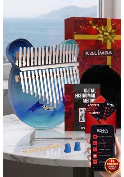 Midex Klx-650 Okyanus Cam Kalimba 17 Tuşlu Full Set