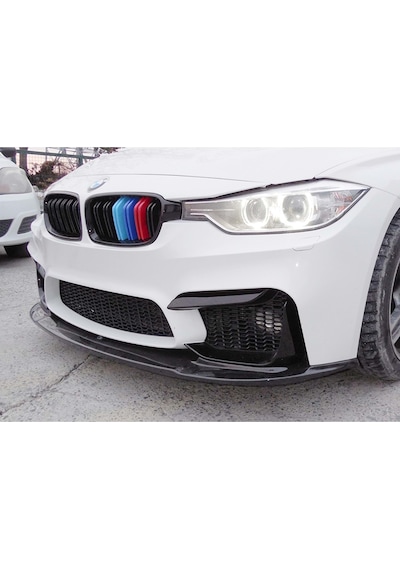 Bmw F30 M3 V2 Ön Lip Parlak Siyah Plastik Ön Ek Karlık 2012 - 2018 Karlık+bodykit+ek