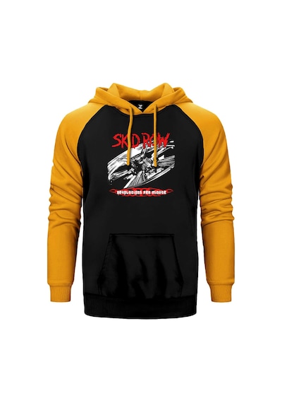 Skid Row Revolutions Per Minute Sarı Renk Reglan Kol Kapşonlu Sweatshirt Sarı
