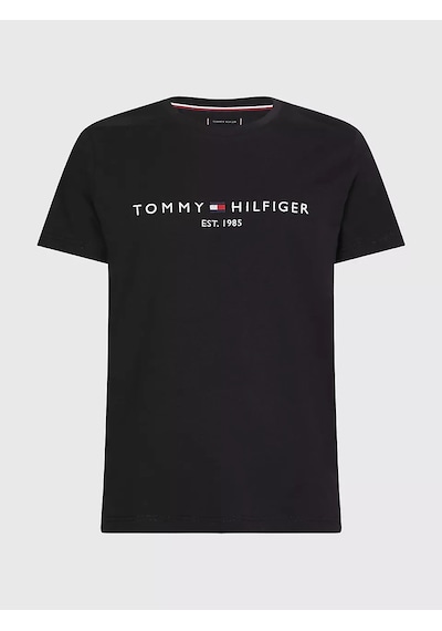 Tommy Hilfiger Erkek Core Tommy Logolu T-shirt - Siyah 347711