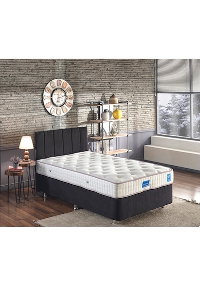 Nironyatak Niron Juliette 120X200 Bir Buçuk Kişilik Lüks Yatak Seti - Siyah