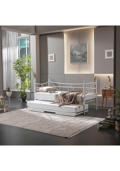 Bedliga Daily Yavrulu Daybed Tek-Çift Kişilik Metal Karyola