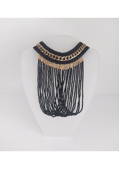Kolye Gerdanlık Kadın Choker Bohem Kolyeler El Yapımı Uzun Püskül Boncuklar Bayan Kolye Takı Tasma Diğer
