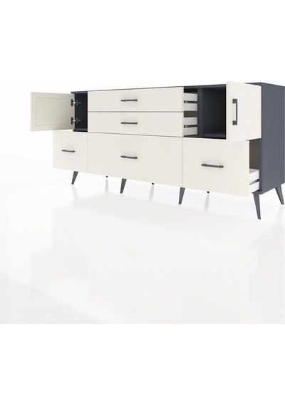 Hyperion Konsol 2 Raflı 5 Çekmeceli 2 Kapaklı 176x44x83 Antrasit-aytaşı Aytaşı Hyperion Konsol 2 Raflı 5 Çekmeceli 2 Kapaklı 176x44x83 Antrasit-aytaşı Aytaşı