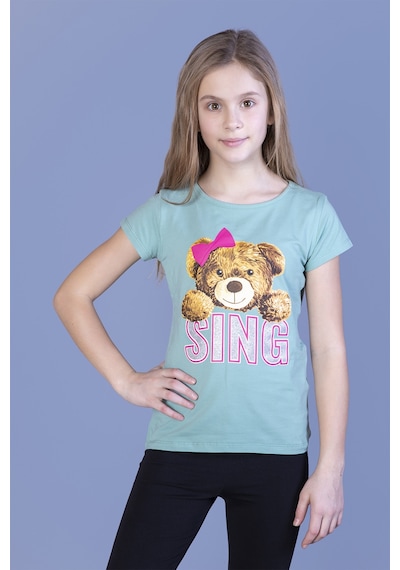 Toontoy Kids Toontoy Kız Çocuk Ayıcıklı Sıng Baskılı Tişört Yeşil Toontoy Kids Toontoy Kız Çocuk Ayıcıklı Sıng Baskılı Tişört Yeşil