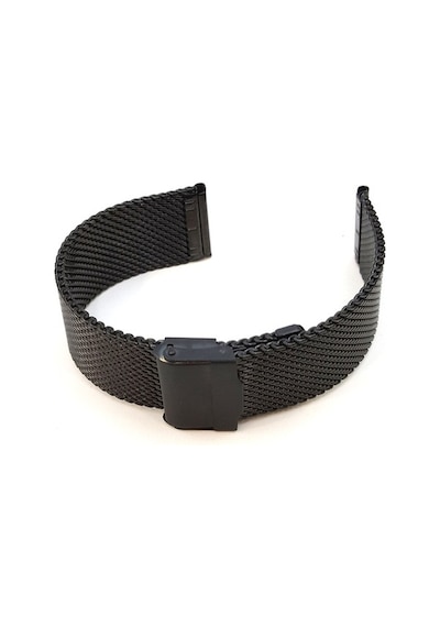 Hasır Kol Saat Kordonu Siyah Kalın Çelik 24 Mm Ø2,45