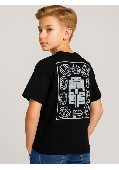 Nk Kids Erkek Çocuk Create Yazılı Pamuklu T-shirt-16026 SIYAH