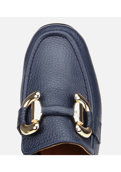 Hotiç Kadın Deri Lacivert Tokalı Klasik Loafer