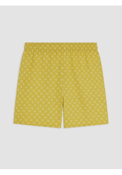 Lcw Swımwear Sarı Kısa Desenli Erkek Deniz Şortu