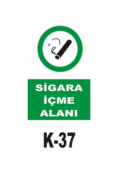 Pvc Dekota Uyarı - Ikaz Levhası Sigara Içme Alanı Yazılı