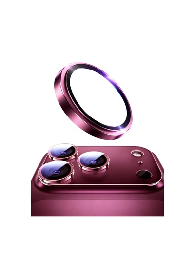 Apple iPhone Uyumlu  18 Pro Max Bilvis Titan Kamera Lens - Bordo