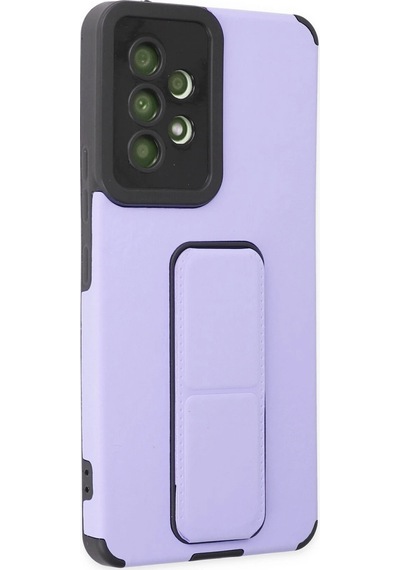 Ilkeshop Newface Samsung Galaxy Uyumlu A53 5g Kılıf Mega Standlı Silikon - Lila LİLA
