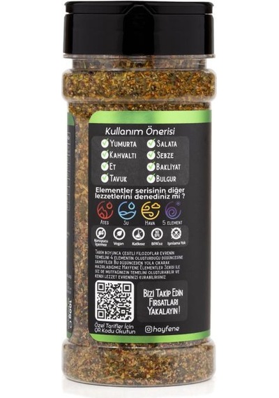 Hayfene Toprak Baharatı 100 G Elementler