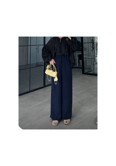 Die&more Belden Bağcıklı Pantolon Lacivert Lacivert