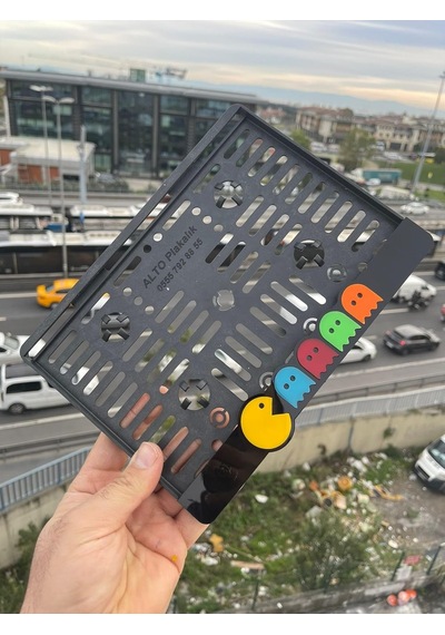Appcity Oto Aksesuar Pac Man Özel Tasarım Pleksi Motosiklet Plakalık
