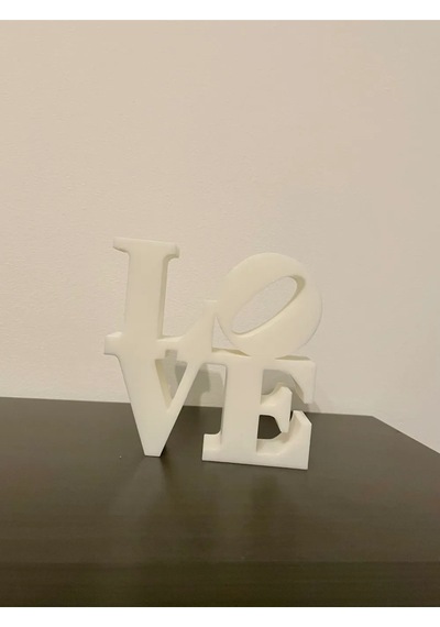 Love Yazılı Dekoratif Biblo Ve Masaüstü Ev Ofis Süs Eşyası Beyaz