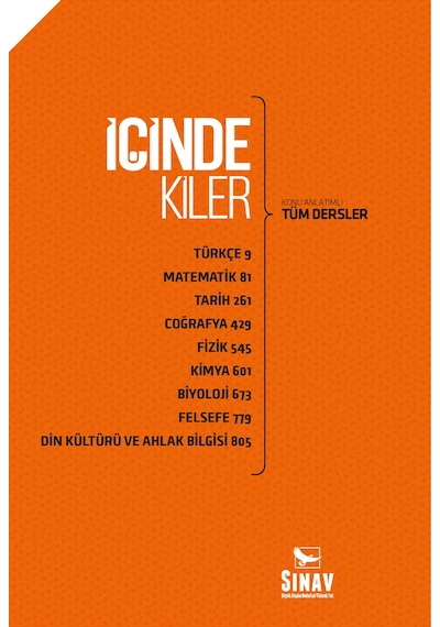 Sınav TYT Tüm Dersler Konu Anlatımlı Tek Kitap -  Sınav Dergisi Yayınları