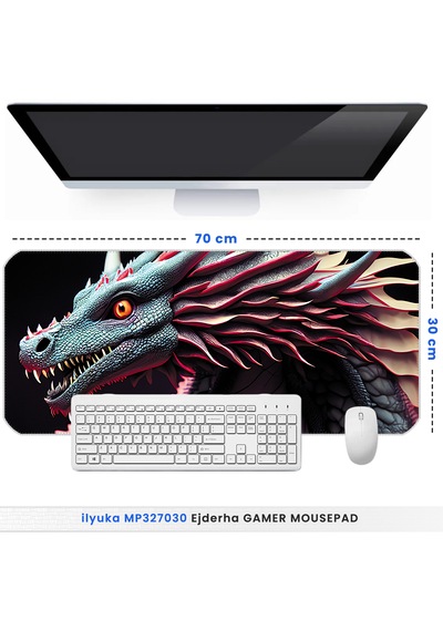 70x30cm Ejderha İlyuka Mp327030 Büyük Boy Xl Gaming Mousepad