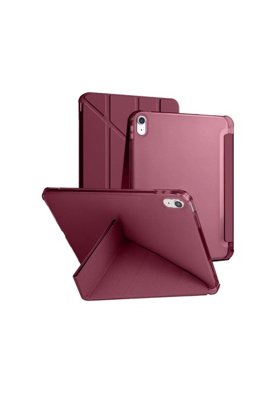 Galaxy Tab S10 Lite 10.9 İnç İle Uyumlu Kalemlikli, Uyku Modlu, Mıknatıslı, Üçgen Standlı, Darbeye Dayanıklı Kaplama Akıllı Kılıf Mürdüm, Galaxy Tab S10 Lite 10.9 İnç