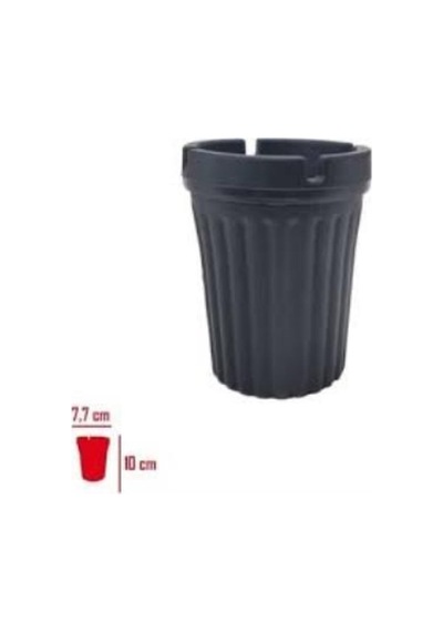 Kokusuz Kulluk Cizgili Gri Plastik Beyaz Yuvarlak