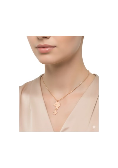Ponny Harfli Gümüş Kolye - Rose Rose Gold