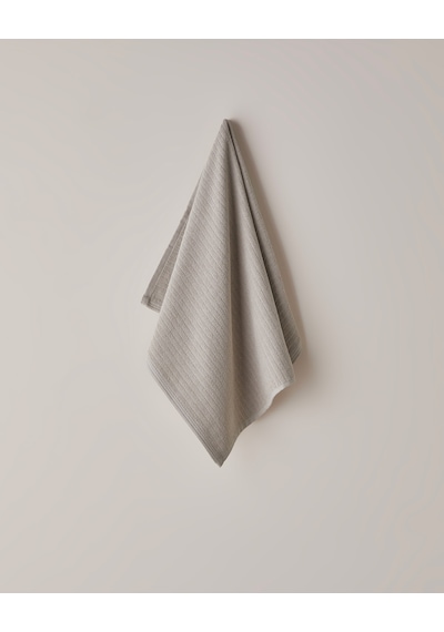 English Home Stripe Pamuk Yüz Havlusu 50x70 Cm Koyu Bej Koyu Bej