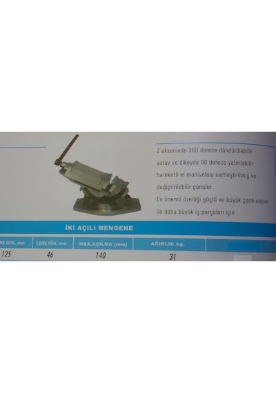2Iki Açılı Mengene 125 MM