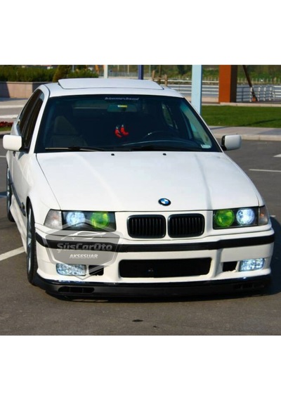 Bmw 3 Serisi E36 1990-2000 Uyumlu Üniversal Laguna Lip Esnek Ön Lip 2 Parça Tampon Altı Dil Karlık Ön Ek 00 Şüscaroto Aksesuar