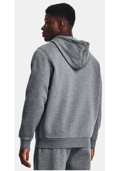 Under Armour Erkek UA Essential Fleece Tam Boy Fermuarlı Kapüşonlu Üst 1373881-012 Gri - Beyaz