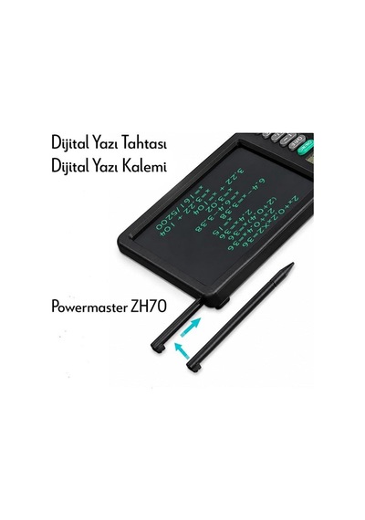 Powermaster Zh70 Dijital Not Defterli 12 Haneli Hesap Makinesi Siyah