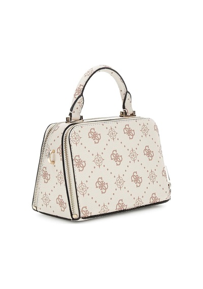 Guess Kadın Çift Bölmeli Monogram Desenli Mini Bowling Çanta - Mix Çok Renkli