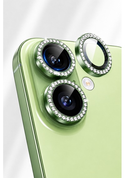 Apple iPhone 17 Uyumlu Taşlı Kamera Lens Koruyucu Ada Çayı