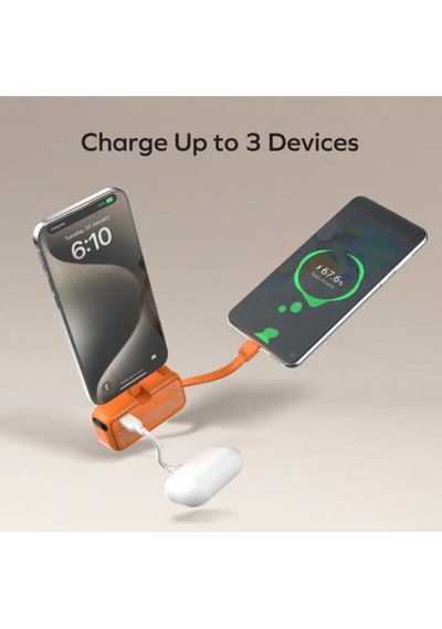 Momax 1-power Mini 3 İn 1 Usb-c 5000mah Powerbank Yeşil