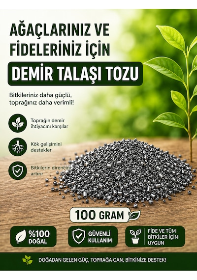 Ağaç Ve Fideler İçin Demir Talaşı Tozu 100 Gram 0.1 KG