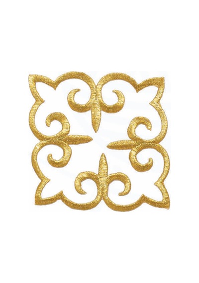 Fema Aksesuar Ütü İle Yapışan Altın İşlemeli Motif Patch En:9cm Boy:9cm 1 Adet - 691681882 Diğer