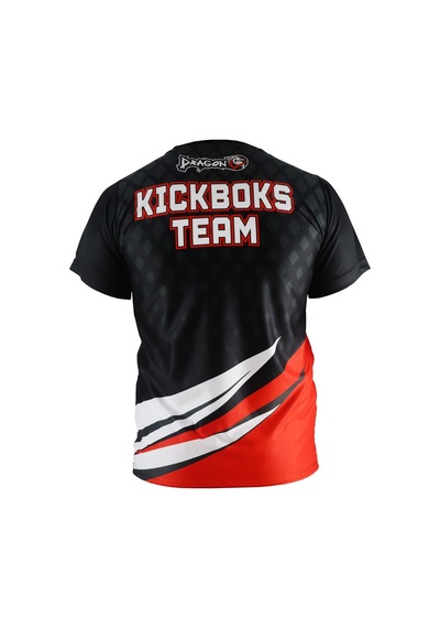 Dragondo Tx8596 Kick Boks Tişört Dijital Baskılı Kick Boxing Tshirt Siyah