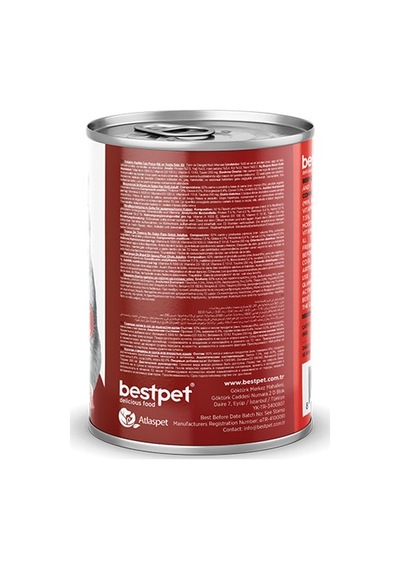 Bestpet Parça Etli Sığrlı Etli Yetişkin Kedi Konservesi 12 Adet 400 Gr 243-20014.03