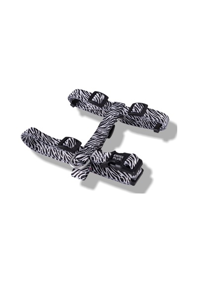 Swissplus Urban Paws Zebra Black Geri Dönüştürülmüş H-tipi Köpek Göğüs Tasması-s Beyaz - Siyah