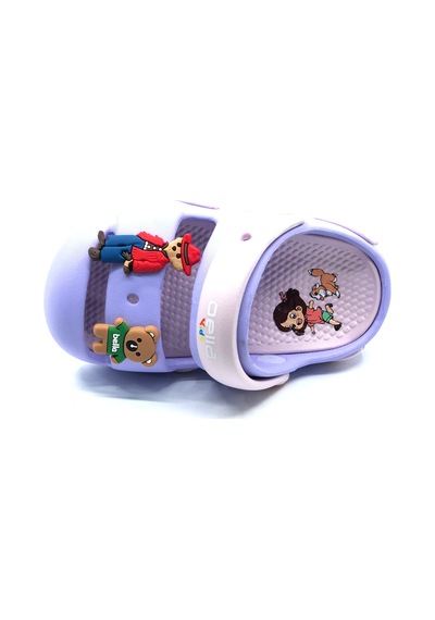 Kocamanlar E477 Hafif Rahat Taban Okul Kreş Havuz Günlük Unisex Çocuk Terlik Mor