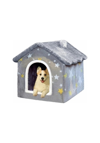 Köpek Evi İç Mekan, Katlanabilir Yumuşak Köpek Yatağı Sıcak Kedi Yuvası Küçük Orta Büyük Köpekler Kediler İçin Minderli Yavru Mağara S İçinde 9 Lbs