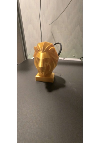 Gold Renk 13cm Aslan Figürü Mini Büst Hediyelik 15 Cm Modern Dekor
