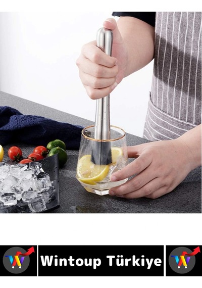 Uzun Ömürlü Ergonomik Tutuş İçecek Kokteyl Bar Meyve Ezme Tırtıklı Zahmetsiz Buz Kırma Çubuğu Çok Renkli